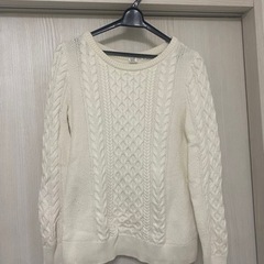 美品❗️GAP コットン100% ケーブル編みニット