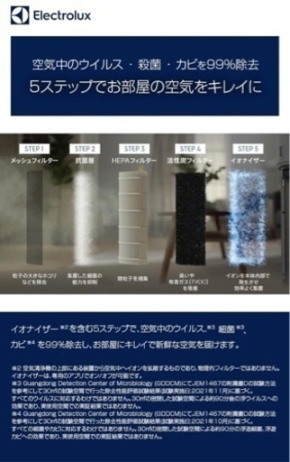 家電 空気清浄機 Electrolux Pure A9.2 EP71-56GYA