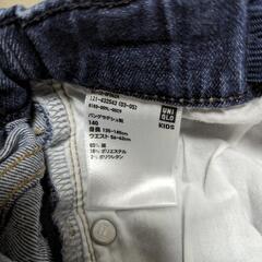 UNIQLO★140☆ジーンズ☆インディゴの画像