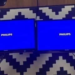[受け渡し予定]Philipsモニター(2台)と モニターアーム