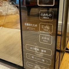 【使用感キズあり】アイリスオーヤマ 電子レンジ18L フラットテーブル ミラーガラス の画像