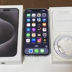 iPhone15 Pro[128GB] SIMフリーブラックチタニウム【 …