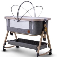 決定】新品！HZDMJ ベビーベッド グレー