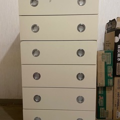 白　タンス　衣類収納　中古