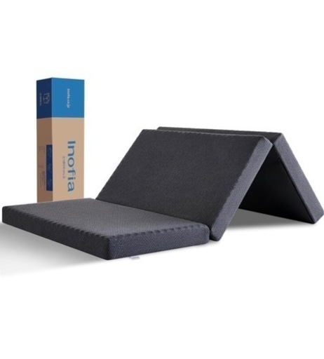 マットレス ダブル 高反発マットレス 三つ折 極厚10cm 折りたたみマットレス  新品