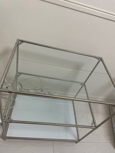ガラス棚　三段　モジュール家具