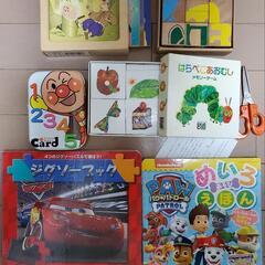 アンパンマンすうじカード　かぐや姫木製ミニ紙芝居　木製乗り物パズ...