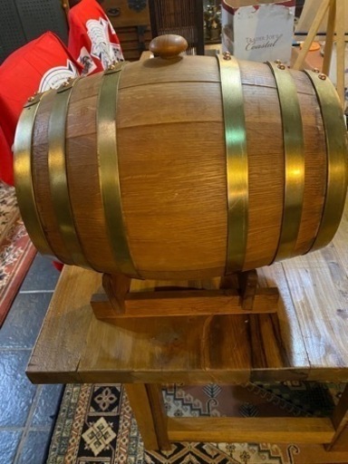 スコットランドウイスキー樽 厚手真鍮板巻仕上げ