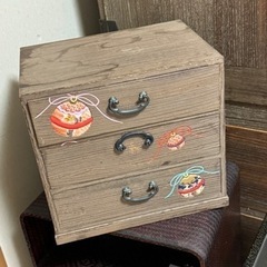 桐の木目込み　小引き出し