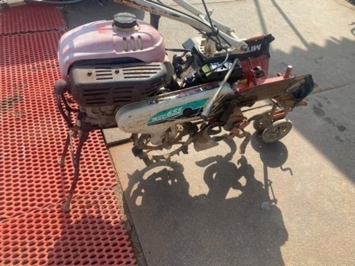 三菱管理機、畝立て6.3馬力MSD655Wネギ栽培の土揚げWタイヤ畝上げハンドル上、下、前後調整可埼玉県