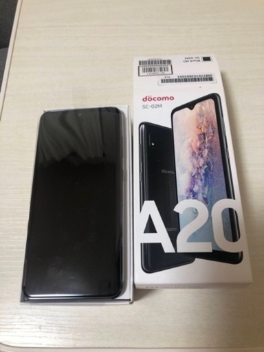 【売却済】Galaxy A20 ブラック 32 GB docomo