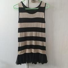 レディース Мｻｲｽﾞ　ノースリーブ 　レース　ボーダー　服