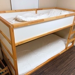 IKEA 2段ベッド KURA リバーシブルベッド　スノコ付きの画像