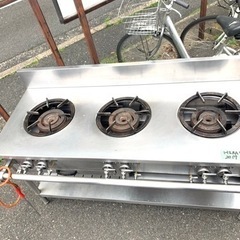 配送可能　保証付き 　値下げた金額　LPガス用 J-TGT-150-3 タニコー コンロ 3口テーブルの画像