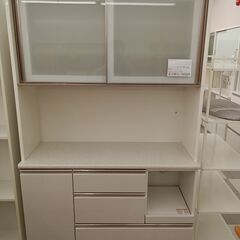 ★ジモティ割あり★  NITORI レンジボード ホワイト H200×D46×W120 クリーニング済み TC288