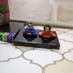【お譲り先決まりました】雛飾り  節句  3月  立雛 豆雛の画像