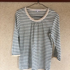 0円　Mサイズ　　七分袖　ストライプ