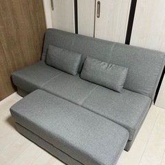 ニトリ　ソファー　3人掛け　ソファーベット　収納付き　　