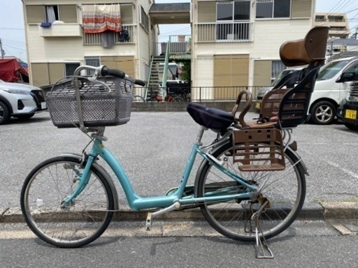 【非電動】二人乗り自転車　ブリヂストン　ママチャリ　三人乗り