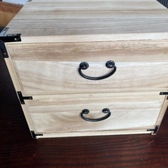 家具 収納家具 桐箱 小引き出し 二つ引出し