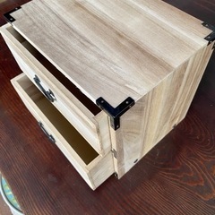 家具 収納家具 桐箱 小引き出し 二つ引出しの画像