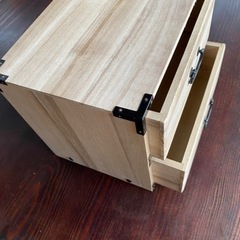 家具 収納家具 桐箱 小引き出し 二つ引出しの画像