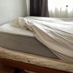 家具 ベッド セミダブルべッド　マットカバーセット　ニトリ　良品　マットレスの画像