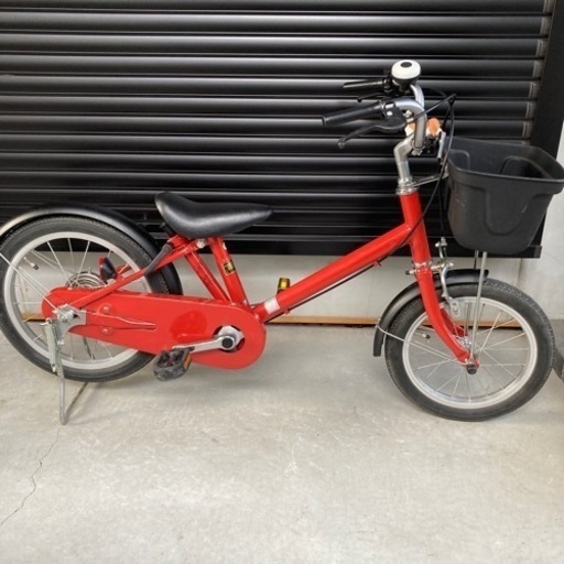 無印良品 16型 子供用 自転車 補助輪　押し棒付