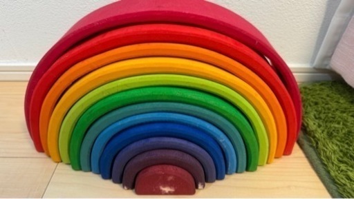 グリムGRIMM'S 知育玩具 積み木 虹色トンネル 特大
