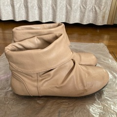 くしゅくしゅブーツ　ピンクベージュ　Mの画像