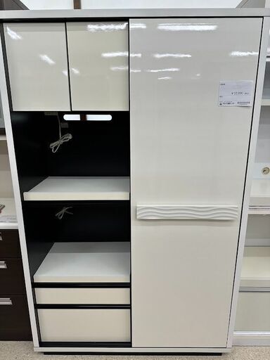 店長値引き★ジモティ割あり★ ㈱ガルト 食器棚 白 H184×D44×W118 クリーニング済み TJ5585