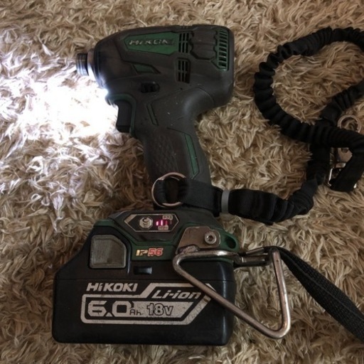HiKOKI(ハイコーキ) 18V コードレス静音インパクトドライバー 充電式 6.0Ahリチウムイオン電池、急速充電器、予備電池、ケース付 WHP18DBL