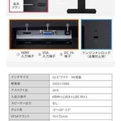 アイリスオーヤマ　21.5ディスプレイの画像