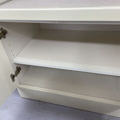 レンジボード 幅85.5cm 食器棚 キッチン収納 白 ホワイト 札幌市手稲区