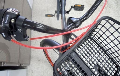 26インチ自転車 赤×黒 RESIKURO シティサイクル 変速 札幌市北区屯田