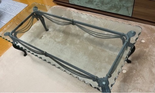 アンティークガラステーブル