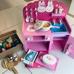 うさももちゃん　グリルキッチン　おままごとセット