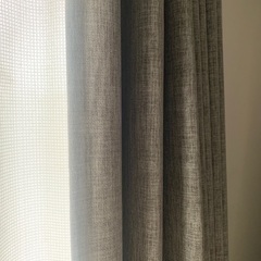 カーテン　グレー　レースの画像