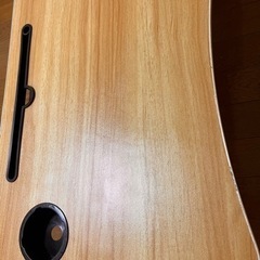 1人用テーブル　携帯・本・コップのポケット付き