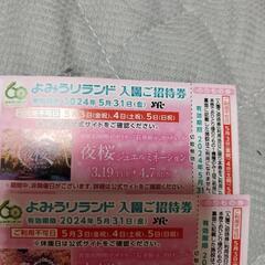 よみうりランドチケット２枚