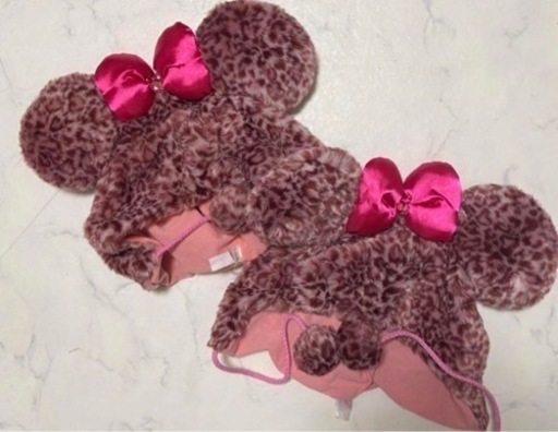 ディズニー ミニーちゃん ファンキャップ ヒョウ柄 2個セット