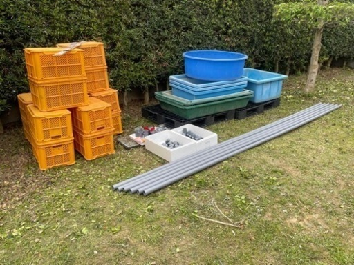 ビニールハウス　トロ舟　水槽　ダイライト　ブルコン  浄化槽ブロアー　ブロアー