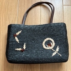 ミニ　カゴバッグ　ピーチジョン