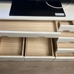 【無料】家具 テレビ台 白 机 TV台 の画像