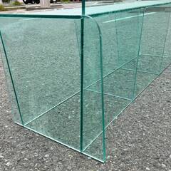 残り6台！高級オーダー品 結婚式場仕様！肉厚アクリル製 3人掛け ベンチ チェア 幅1300mm 高品質 ガラス色透明 椅子 店舗 オフィス 飲食店 待合室　ソファの画像