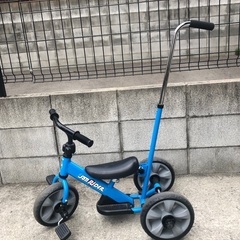 【無料】野中製作所　青三輪車+Panasnic電動自転車前チャイ...