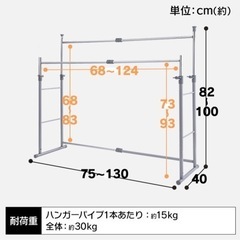 押し入れ用ハンガーラックの画像
