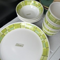 コールマン　食器セット　キャンプ　バーベキューの画像