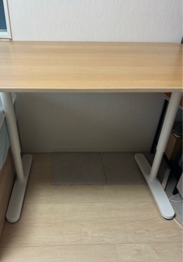 イケアIKEA 机80x120 高さ調整自由