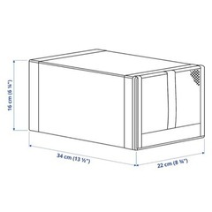 【美品】IKEA SKUBB 靴収納ケース 4個セット (ホワイト)の画像